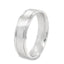 Flat Court 6mm Wedding Band With Matt Centre & Line Detail