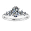 Lab Grown Oval Cut 2.50ct Diamond Engagement Ring with Diamond Shoulders