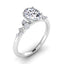 Lab Grown Oval Cut 2.50ct Diamond Engagement Ring with Diamond Shoulders