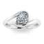 Lab Grown Pear Cut 2.04ct Diamond Solitaire Engagement Ring