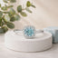 Cushion Cut Aqua With Round Brilliant Cut Diamond Halo