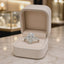 Lab Grown Diamond Pear Cut 3.01ct Solitaire Engagement Ring With Diamond Shoulders