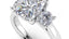 Lab Grown Cushion Cut 2.50ct Diamond Engagement Ring With Round Brilliant Cut Side Stones