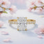 Lab Grown Cushion Cut 2.00ct Diamond Engagement Ring with Diamond Shoulders & Hidden Halo
