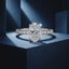 Lab Grown Oval Cut 3.54ct Diamond Solitaire Engagement Ring With Diamond Shoulders
