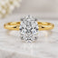 Lab Grown Oval Cut 2.20ct Diamond Solitaire Engagement Ring