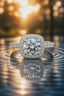 Lab Grown Round Brilliant Cut 1.42 Diamond With Diamond Halo & Diamond Shoulders