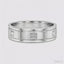 Platinum Flat 6.5mm Wedding Band with 6 Princess Cut Diamonds