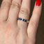 Princess & Baguette Cut Sapphire & Diamond Half Hoop Eternity Ring