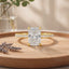 Lab Grown Radiant Cut 2.60ct Diamond Engagement Ring with Diamond Shoulders & Hidden Halo