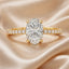 Lab Grown Oval Cut 1.00ct Diamond Engagement Ring with Diamond Shoulders & Hidden Halo