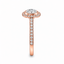 Cushion Cut 0.98ct Diamond Halo Engagement Ring