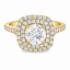 Round Brilliant Cut 1.00ct Diamond Double Halo Engagement Ring
