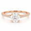 Round Brilliant Cut 1.00ct Diamond Engagement Ring with Diamond Shoulders