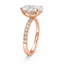 Lab Grown Oval Cut 3.54ct Diamond Solitaire Engagement Ring With Diamond Shoulders