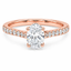 Oval Cut 0.70ct Diamond Engagement Ring with Diamond Shoulders