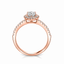 Pear Cut 0.54ct Diamond Halo Engagement Ring