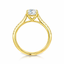 Round Brilliant Cut 1.00ct Diamond Engagement Ring with Diamond Shoulders