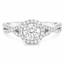 Round Brilliant Cut 0.50ct Diamond Halo Engagement Ring