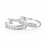 Round Brilliant Cut 7 Stone Channel Set Diamond Hoop Earrings