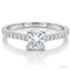 Princess Cut 0.54ct Diamond Engagement Ring with Diamond Shoulders