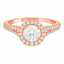 Round Brilliant Cut 0.70ct Diamond Halo Engagement Ring