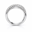 Round Brilliant Cut 1.14ct Diamond 4 Row Crossover Half Hoop Eternity Ring