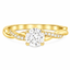 Round Brilliant Cut 0.70ct Diamond Engagement Ring with Diamond Shoulders