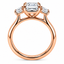 Lab Grown Emerald Cut 2.29ct Diamond Engagement Ring With Trapezoid Cut Diamond Side Stones