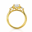 Lab Grown Oval Cut 2.00ct Diamond Engagement Ring With Lab Grown Pear Cut Diamond Side Stones