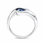 Pear Cut Sapphire with Pear Cut Diamond Side Stone