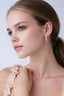 Round Brilliant Cut Micro Set Diamond Hoop Earrings