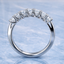 Emerald Cut 1.28ct Diamond 7 Stone Eternity Ring