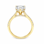 Lab Grown Pear Cut 3.25ct Diamond Engagement Ring with Diamond Shoulders & Hidden Halo