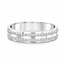 Round Brilliant Cut 0.56ct Full Hoop 2 Row Diamond Wedding Band