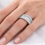 Round Brilliant & Baguette Cut 2.02ct Diamond Half Hoop Eternity Ring