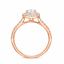 Round Brilliant Cut 0.45ct Diamond Double Halo Engagement Ring