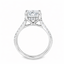Lab Grown Round Brilliant Cut 3.00ct Diamond Solitaire Engagement Ring With Diamond Shoulders & Hidden Halo
