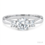 Round Brilliant Cut 0.70ct Diamond Trilogy Engagement Ring