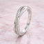 Round Brilliant Cut Diamond Grain Set Crossover Wedding Band 0.13cts