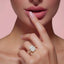 Lab Grown Cushion Cut 2.00ct Diamond Engagement Ring with Diamond Shoulders & Hidden Halo
