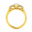 Lab Grown Marquise Cut 1.52ct Diamond Engagement Ring With Pear Cut Side Stones
