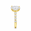 Lab Grown Oval Cut 2.07ct Diamond Engagement Ring With Round Brilliant Cut Side Stones