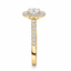 Round Brilliant Cut 0.70ct Diamond Halo Engagement Ring
