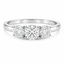 Round Brilliant Cut 0.50ct Diamond Trilogy Engagement Ring