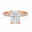 Lab Grown Cushion Cut 2.00ct Diamond Engagement Ring with Diamond Shoulders & Hidden Halo