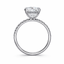 Lab Grown Oval Cut 3.54ct Diamond Solitaire Engagement Ring With Diamond Shoulders