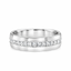Platinum Channel Set Princess Cut Diamond Wedding Band
