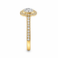 Cushion Cut 0.98ct Diamond Halo Engagement Ring