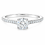 Round Brilliant Cut 0.54ct Diamond Engagement Ring with Diamond Shoulders